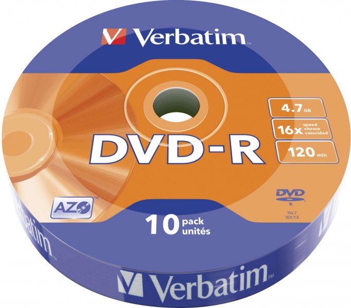detail Verbatim DVD-R 4.7GB 10ks spindl