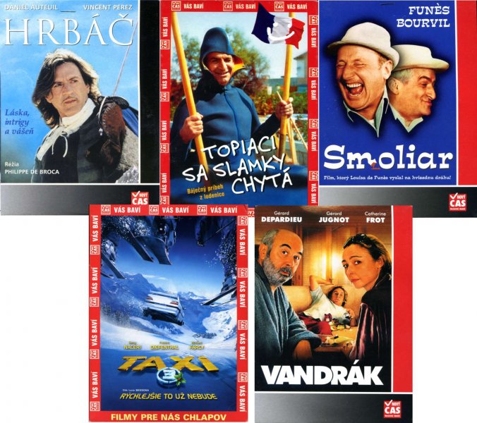 detail Kolekce 5 DVD pošetky (Hrbáč, Smolař, Tonoucí se st.,Pobuda,Taxi 3)