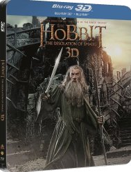 Hobbit: Pustkowie Smauga - Blu-ray 3D + 2D (4 BD) Steelbook