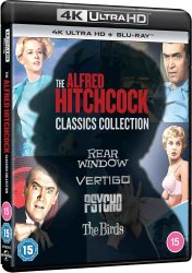 Alfred Hitchcock kolekce (Okno do dvora, Psycho, Vertigo, Ptáci) 4K UHD Blu-ray