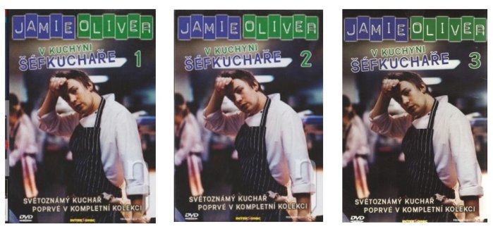 szczegóły Jamie v kuchyni šéfkuchaře 1-3 kolekce - 3DVD pošetky
