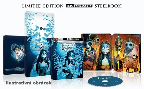 szczegóły Gnijąca panna młoda Tima Burtona - 4K Ultra HD Blu-ray Steelbook (bez CZ)