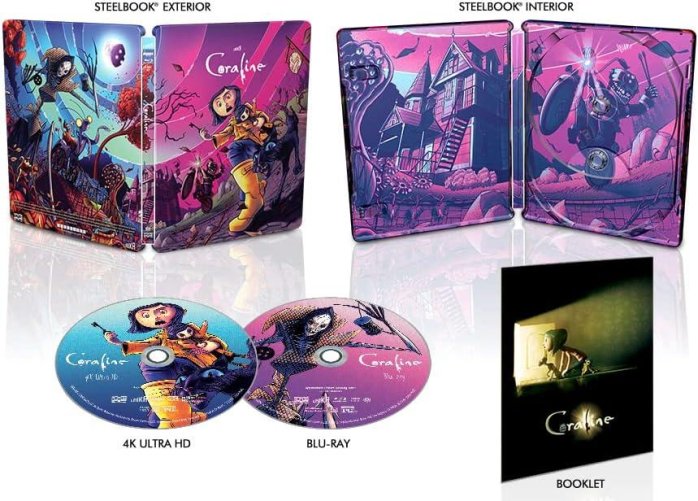 szczegóły Koralina i tajemnicze drzwi - Limited Edition Steelbook 4K Ultra HD + Blu-Ray (bez CZ)