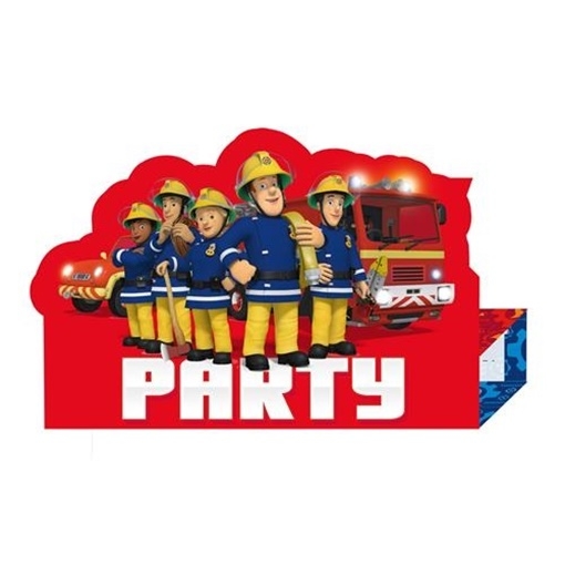 szczegóły PÁRTY Pozvánky & Obálky (8ks) Požárník Sam