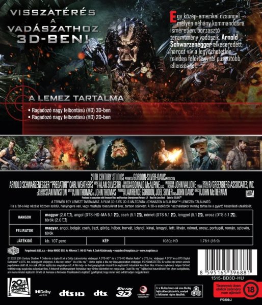szczegóły Predator - Blu-ray 3D + 2D