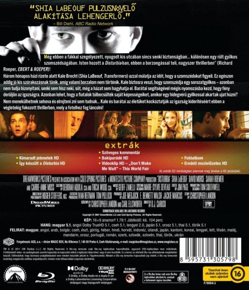szczegóły Niepokój - Blu-ray