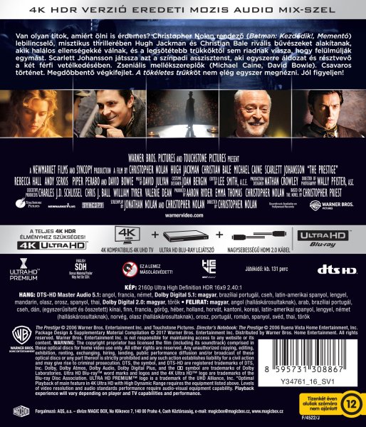 szczegóły Prestiż - 4K Ultra HD Blu-ray