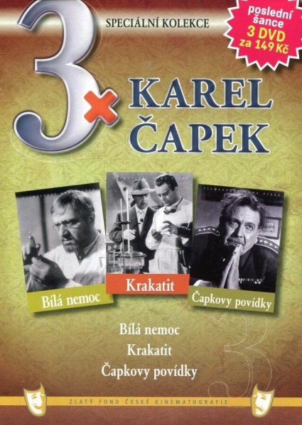 szczegóły 3x Karel Čapek: Bílá nemoc + Krakatit + Čapkovy povídky DVD pošetka