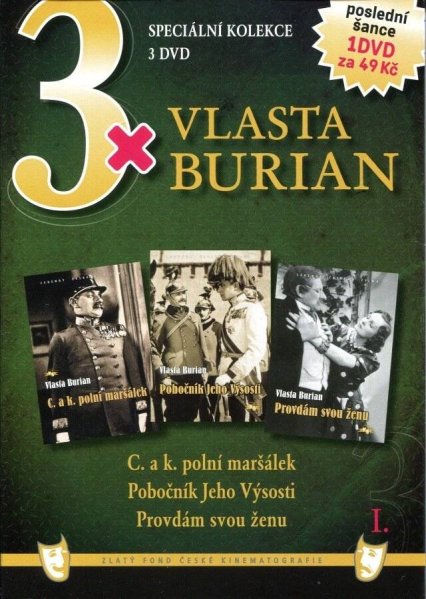 szczegóły 3x Vlasta B.I.:C.a k.maršálek + Pobočník Jeho Výsosti + Provdám ženu DVD pošetka