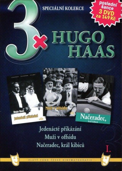 szczegóły 3x Hugo Haas I.:Muži v off. + Načerad., král kibiců + Jeden. přikáz. DVD pošetka