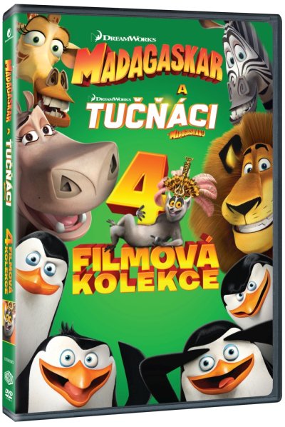 szczegóły Madagaskar 1-3 + Tučňáci z Madagaskaru kolekce - 4DVD