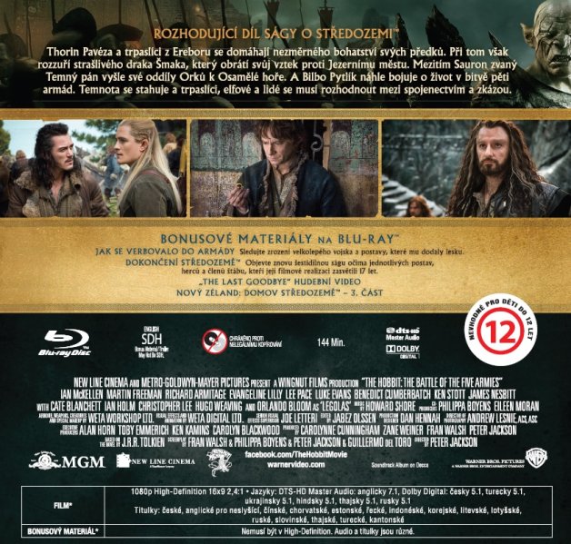 szczegóły Hobbit: Bitwa Pięciu Armii - Blu-ray