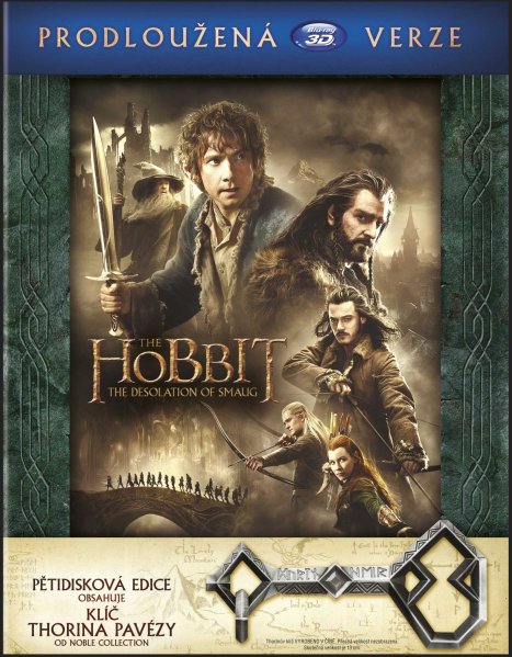 szczegóły Hobit: Šmakova dračí poušť (Prodloužená verze) klíč Ereboru - Blu-ray 3D + 2D
