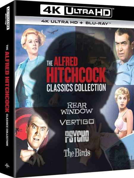 szczegóły Alfred Hitchcock kolekce (Okno do dvora, Psycho, Vertigo, Ptáci) 4K UHD Blu-ray