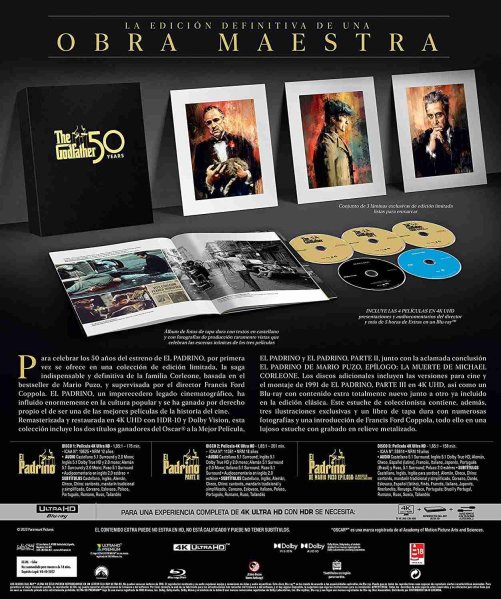 szczegóły Kmotr trilogie - sběratelská edice k 50. výročí 4K Ultra HD + 2x bonus disk