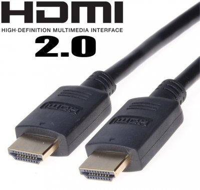 PremiumCord kabel HDMI High Speed+Ethernet (Verze 2.0), zlacené konektory, 1,5m