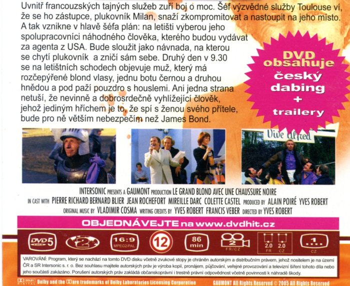 detail Velký blondýn s černou botou - DVD pošetka