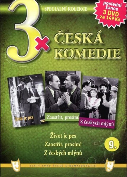 detail 3x Česká komedie 9: Život je pes + Zaostřit prosím! + Z českých mlýnů DVD pošetk