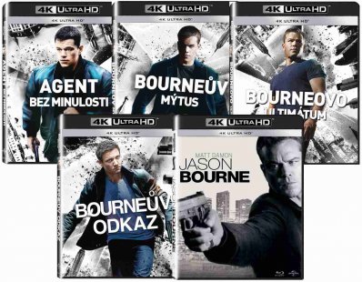 Bourneova kolekce 5 filmů - 4K Ultra HD Blu-ray + Blu-ray